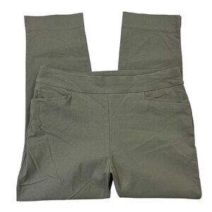 Chico's so slimming Brigitte pull on slim Crop pants 0.5(6) Green